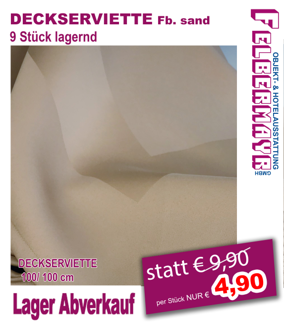 DECKSERVIETTE Fb. sand